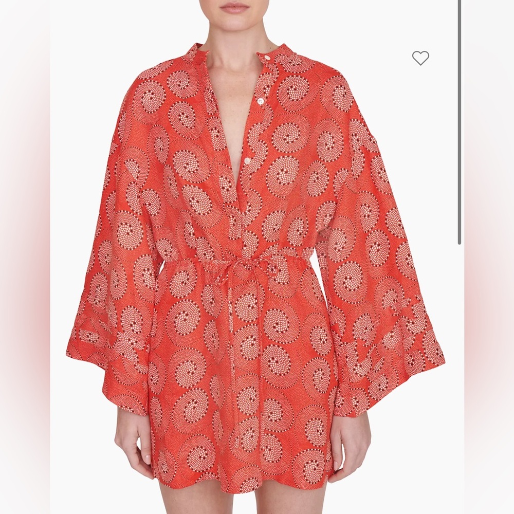 STAUD Coral Eyelet Tunic Dress
